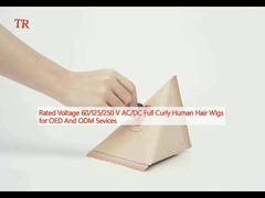 Nominale spanning 60/125/250 V AC/DC Volkrullend menselijk haar pruiken voor OED en ODM diensten