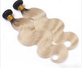 12“ - 30“ Echte het Haaruitbreidingen van Ombre van de Lichaamsgolf/Gouden Blonde Krullend Haar