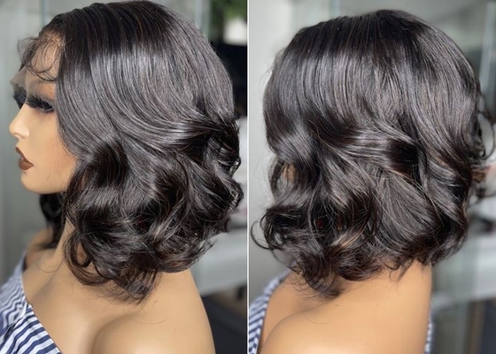 Dancing Part Natural Human Hair Wigs For Weman Whout  Any Gule