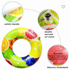 Fruit shaped water park girl's smooth leak proof swimming circle