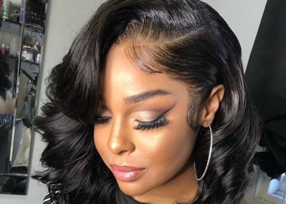 Dancing Part Natural Human Hair Wigs For Weman Whout  Any Gule