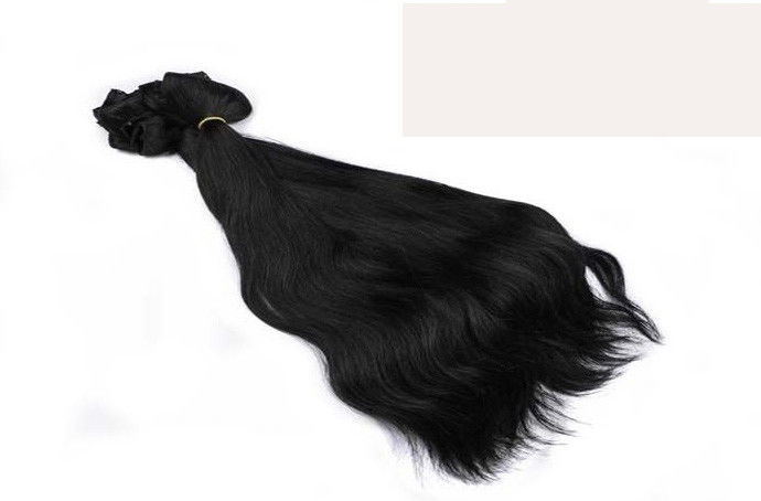Professionele Natuurlijke Zwarte Klem in het Braziliaanse Maagdelijke Haar van Haaruitbreidingen 15 Duim - 26 Duim