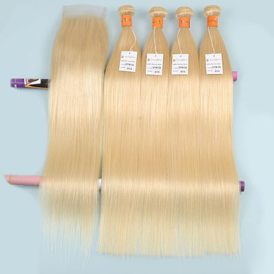 De Vrije Blonde Volledige Pruiken 100% Remy Virgin Hair Fringe Wig van het het Kant Menselijke Haar van de douaneverwarring